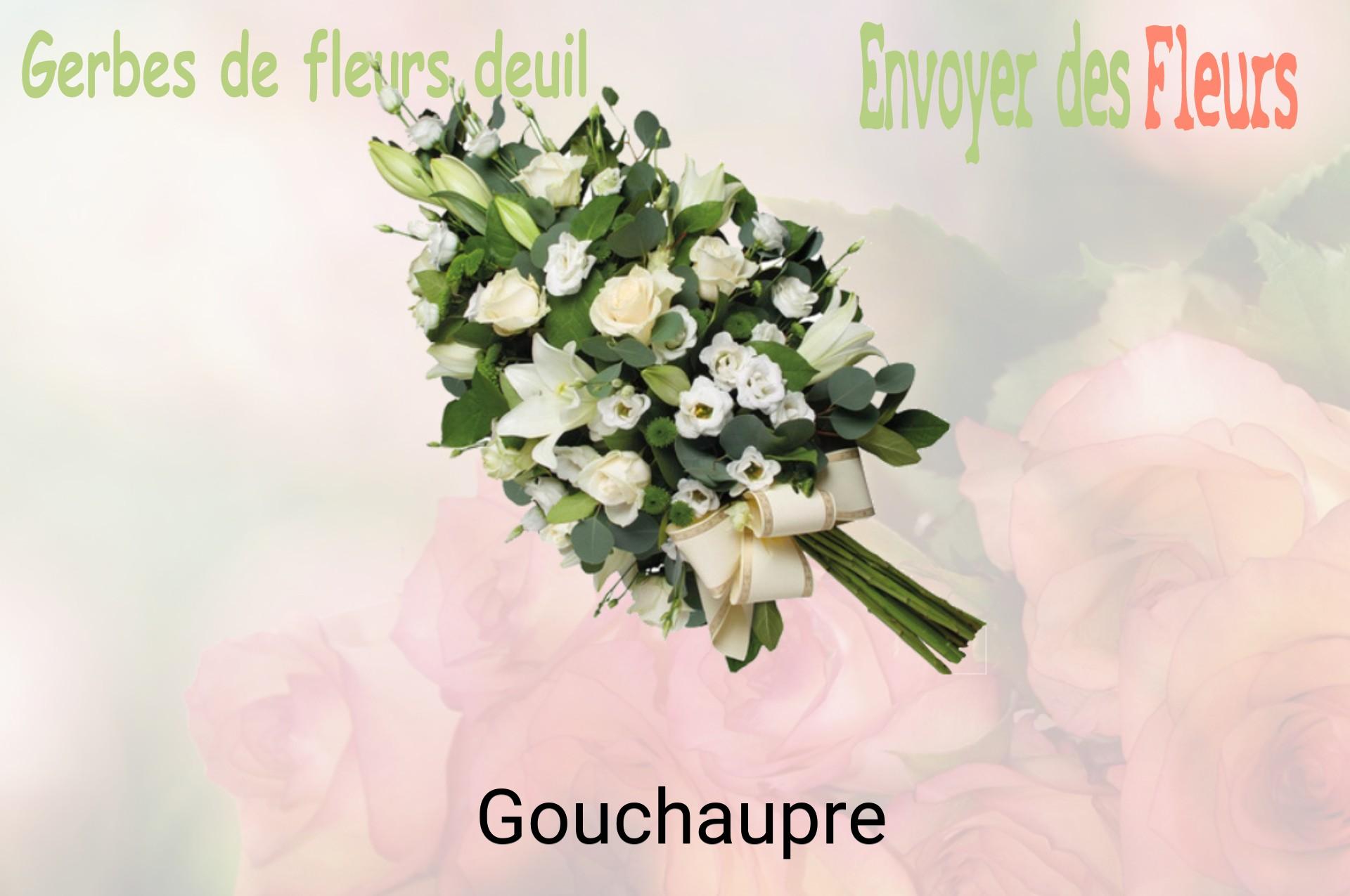 Gerbe de fleurs de deuil livrée à Gouchaupre